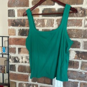 157 Kelly Green Hollister Ribbed Crop Top Tank Top. XXL